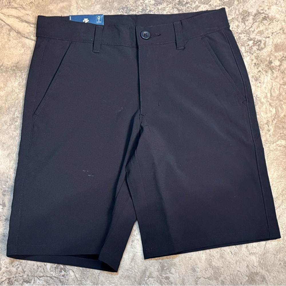 Izod Boys 10R Adjustable Waist Navy Flat Front Shorts Approved Schoolwear NWT